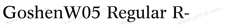 GoshenW05 Regular R字体转换